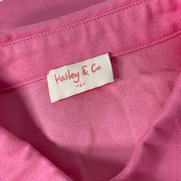 Hailey & Co. Pink Denim and Rhinestone Jacket. Size Large. NEW - Picture 5 of 12